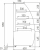 Витрина нейтральная Carboma K70 N 1,3-1 LIGHT 0012-0109