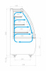 Витрина кондитерская Carboma K70 VM 0,6-2 STANDARD 9005 (открытая, версия 2.0)