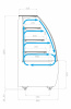 Витрина кондитерская Carboma K70 VM 1,3-1 LIGHT 9005-0109 (версия 2.0)